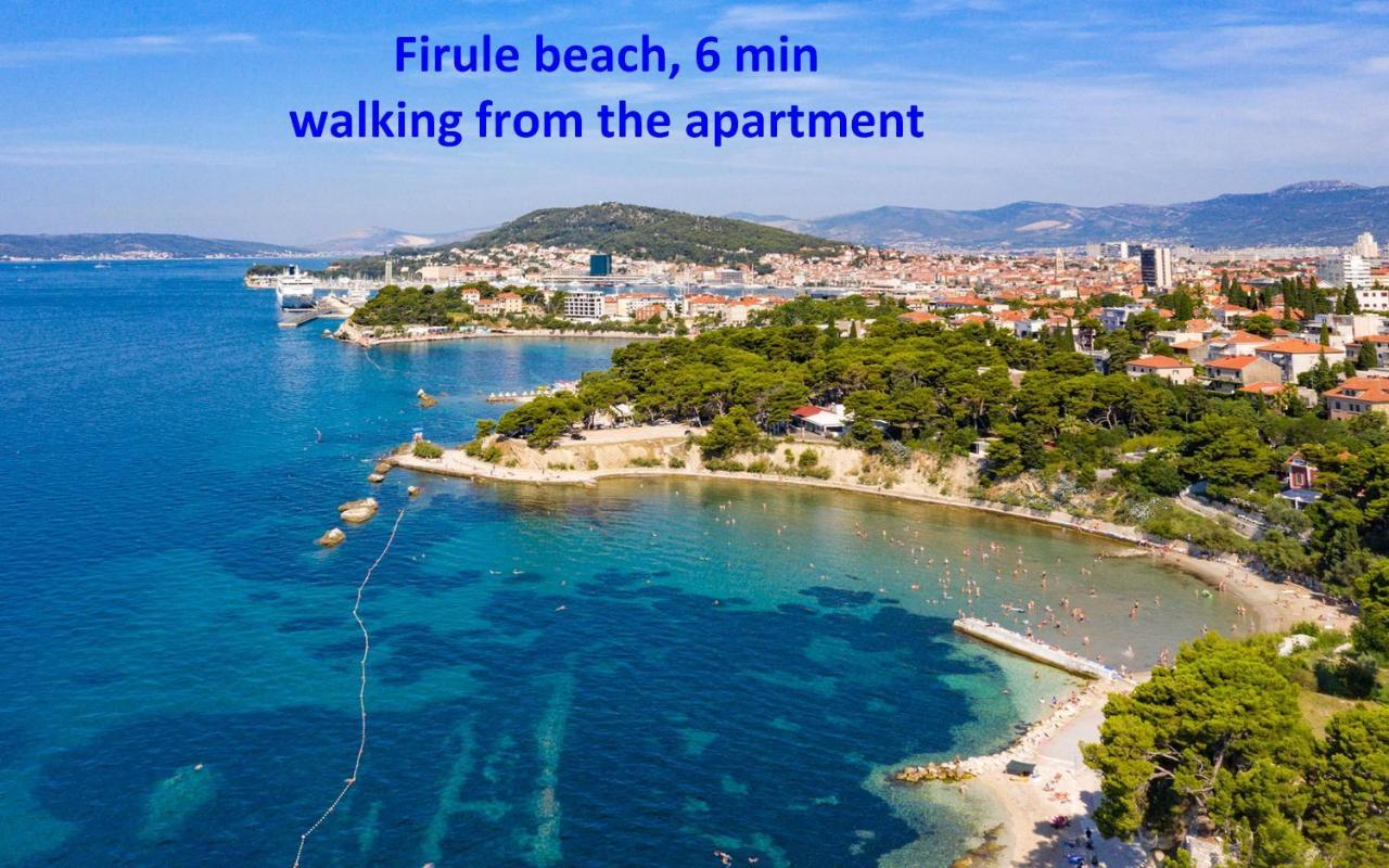 Modern Apt With Terrace 4 Min Walk To The Beach Split Exterior photo